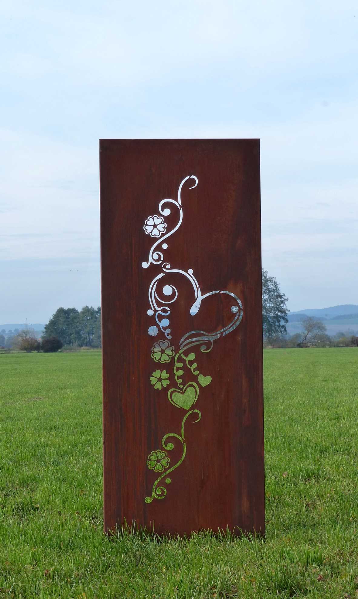 Room divider "Lenka" -Heart with tendril-
