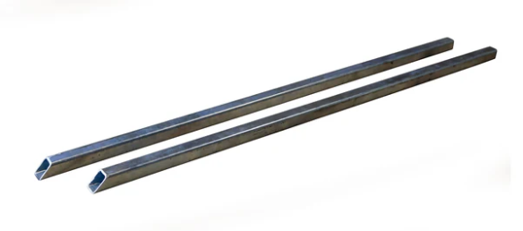 4-sided posts for embedding in concrete, for privacy screen, set of 2