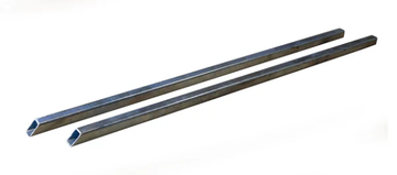 4-sided posts for embedding in concrete, for privacy screen, set of 2