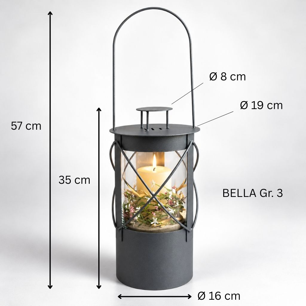 Laterne "Bella" anthazitgrau