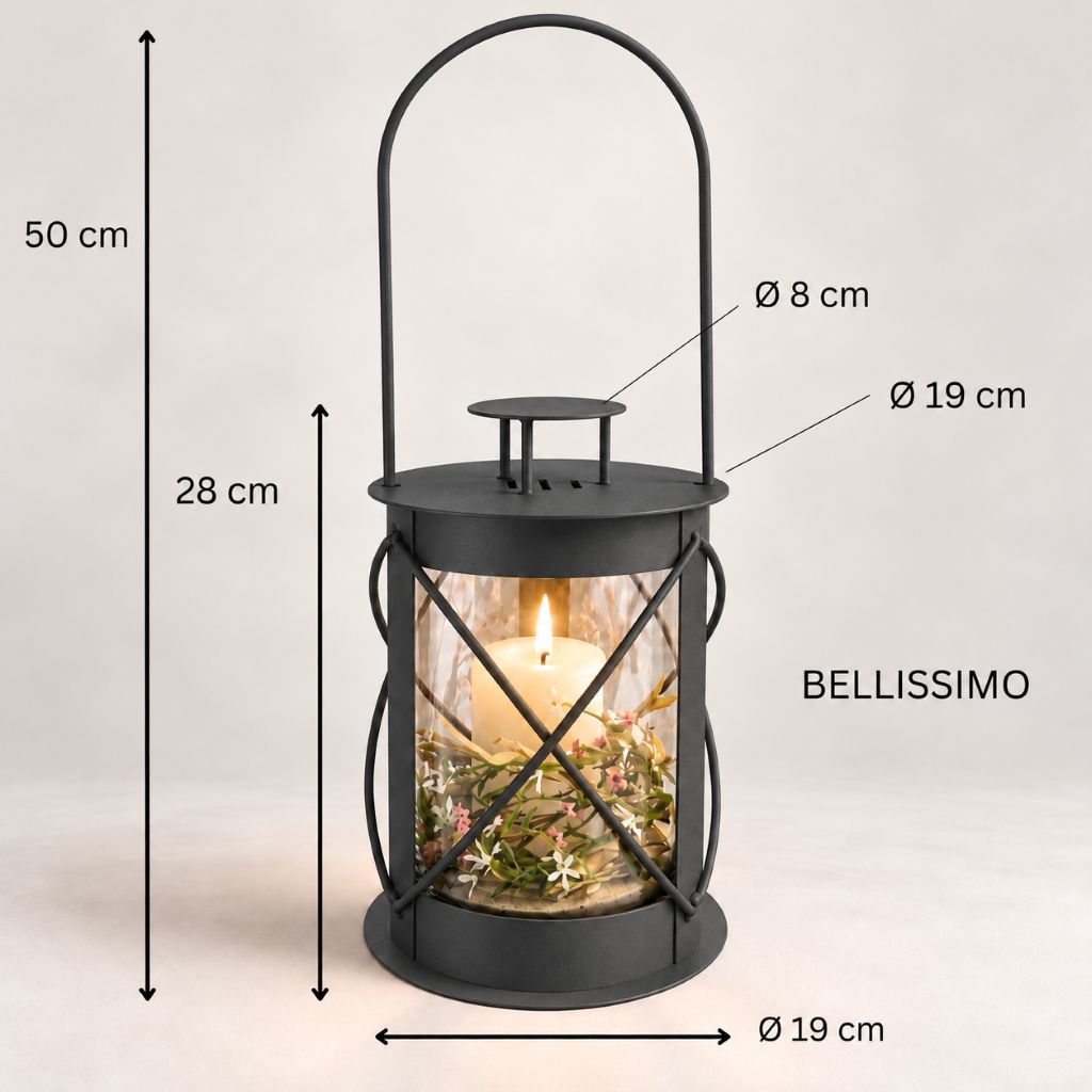 Laterne "Bellissimo" anthrazit