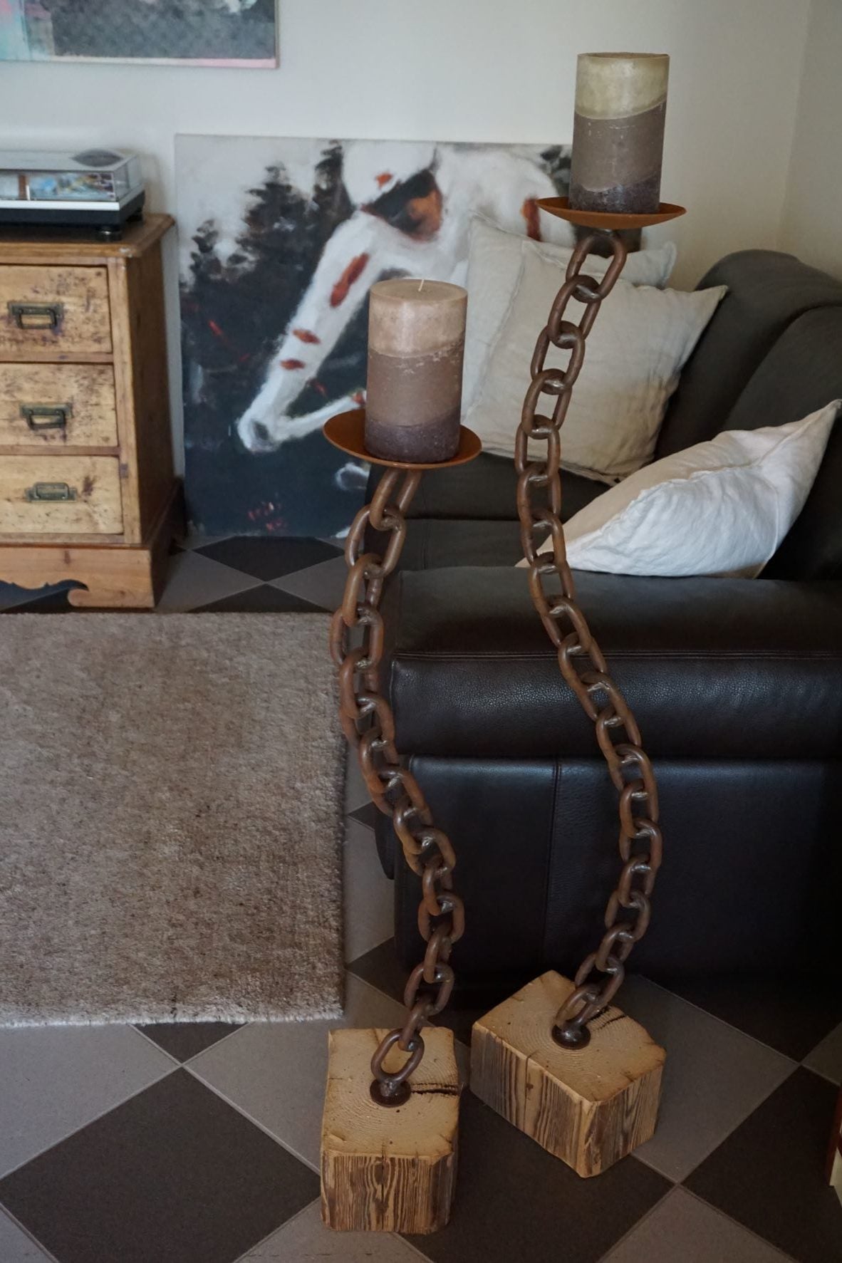 Candle Holder "Chain-Curved"