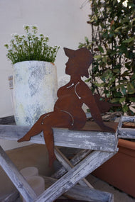 Bathing Nymph "PAULA" as an Edge Sitter