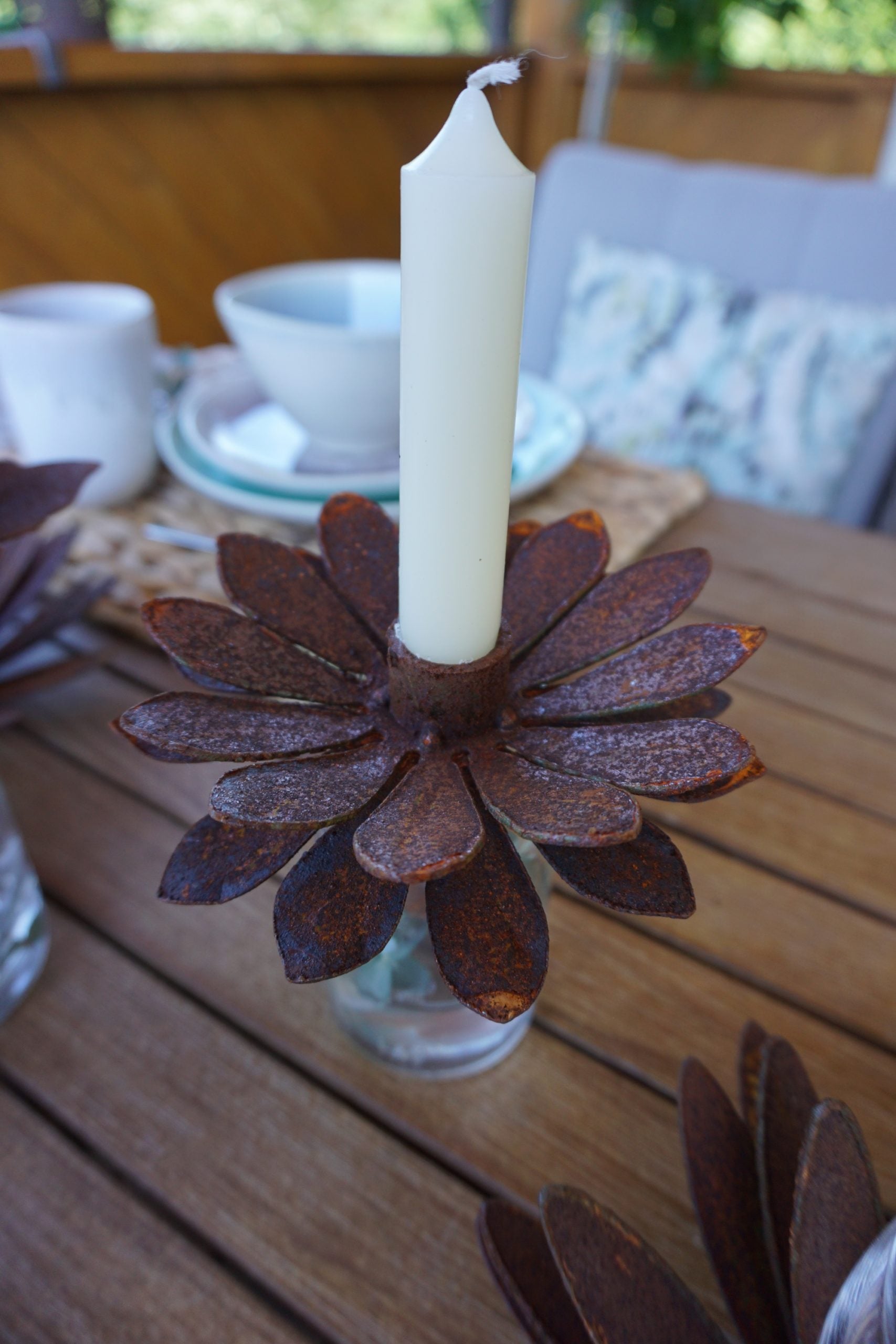 Flower for taper candles