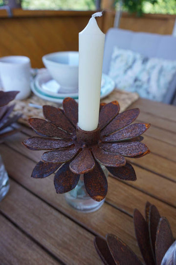 Flower for taper candles