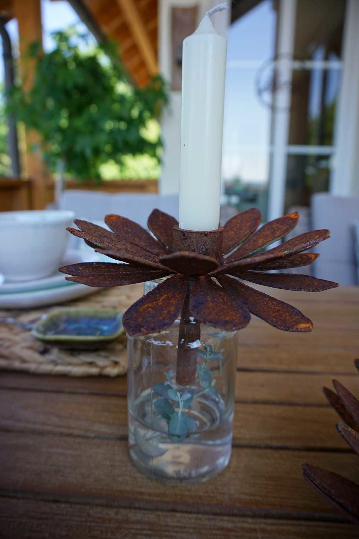 Flower for taper candles