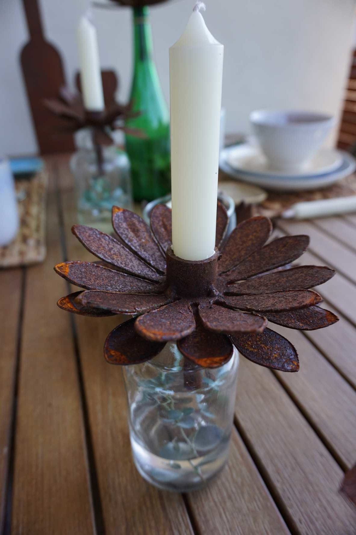 Flower for taper candles