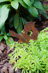 Little bird with heart on stick