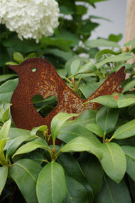 Bird with heart on a stick