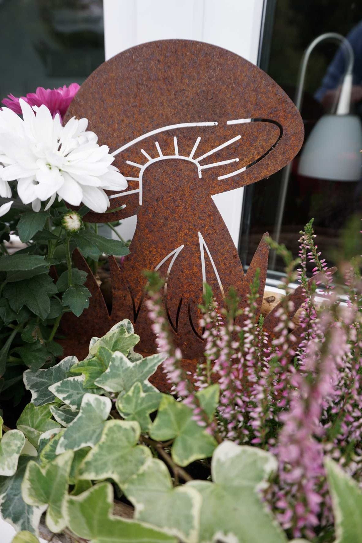 Set of 2 "Mushrooms with Meadow" on a Plate