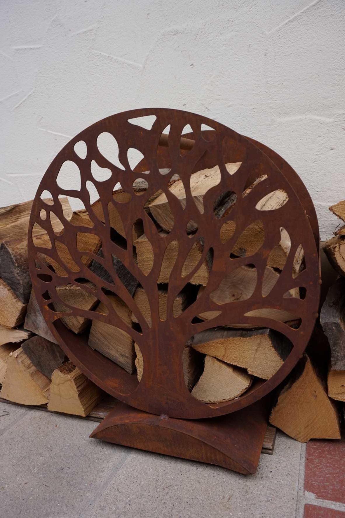 "Tree of Life" wooden shelf