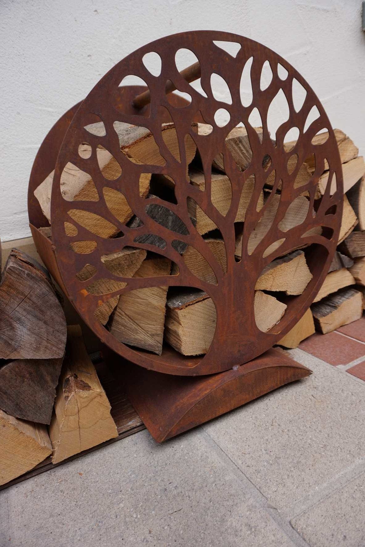 "Tree of Life" wooden shelf