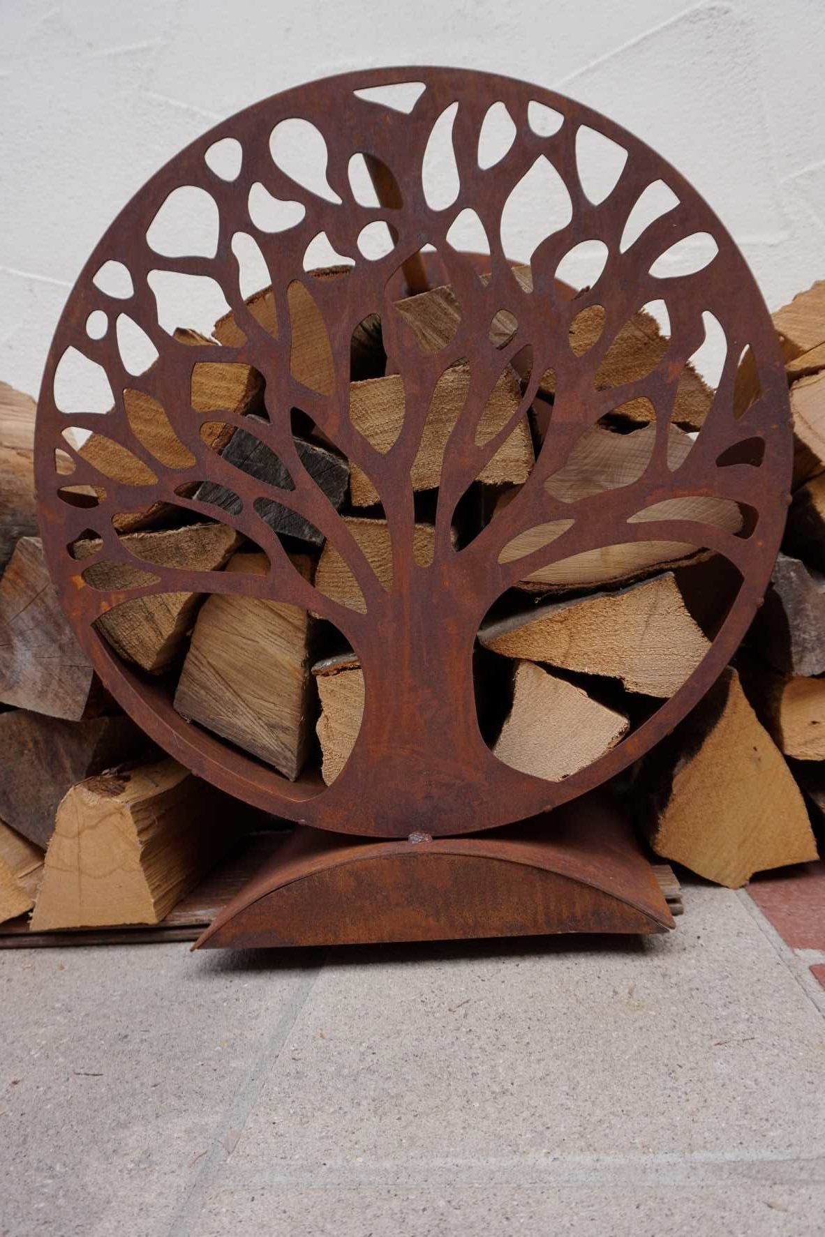 "Tree of Life" wooden shelf