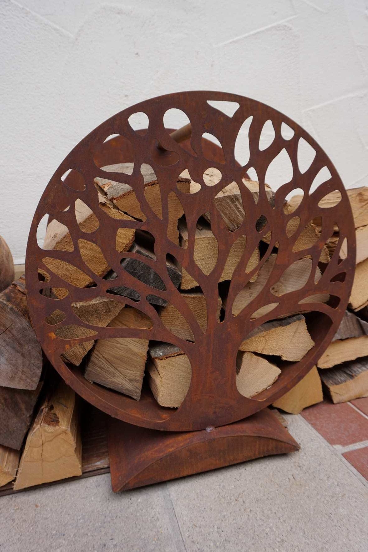 "Tree of Life" wooden shelf