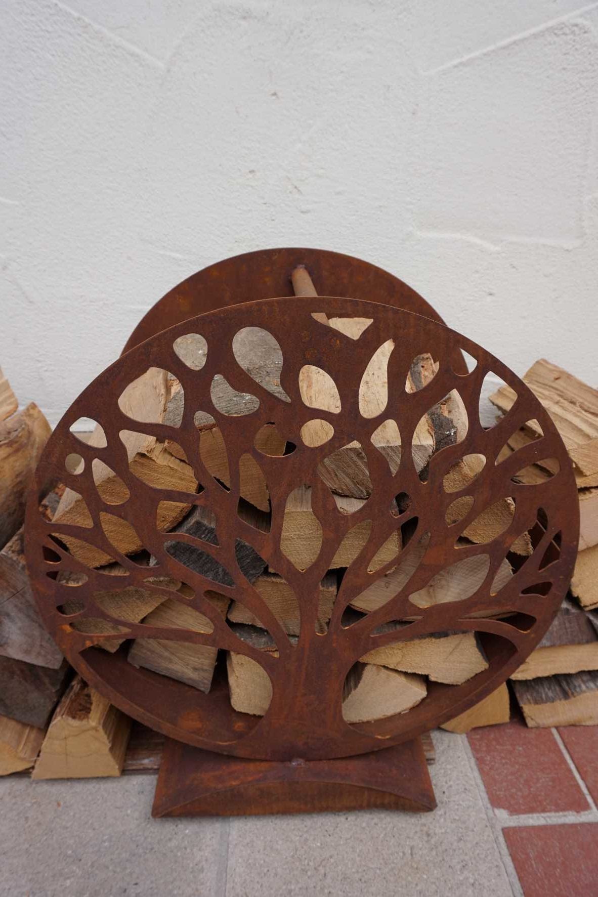 "Tree of Life" wooden shelf