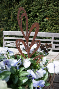 Plant Stick "Sketches" with Round Leaves H28