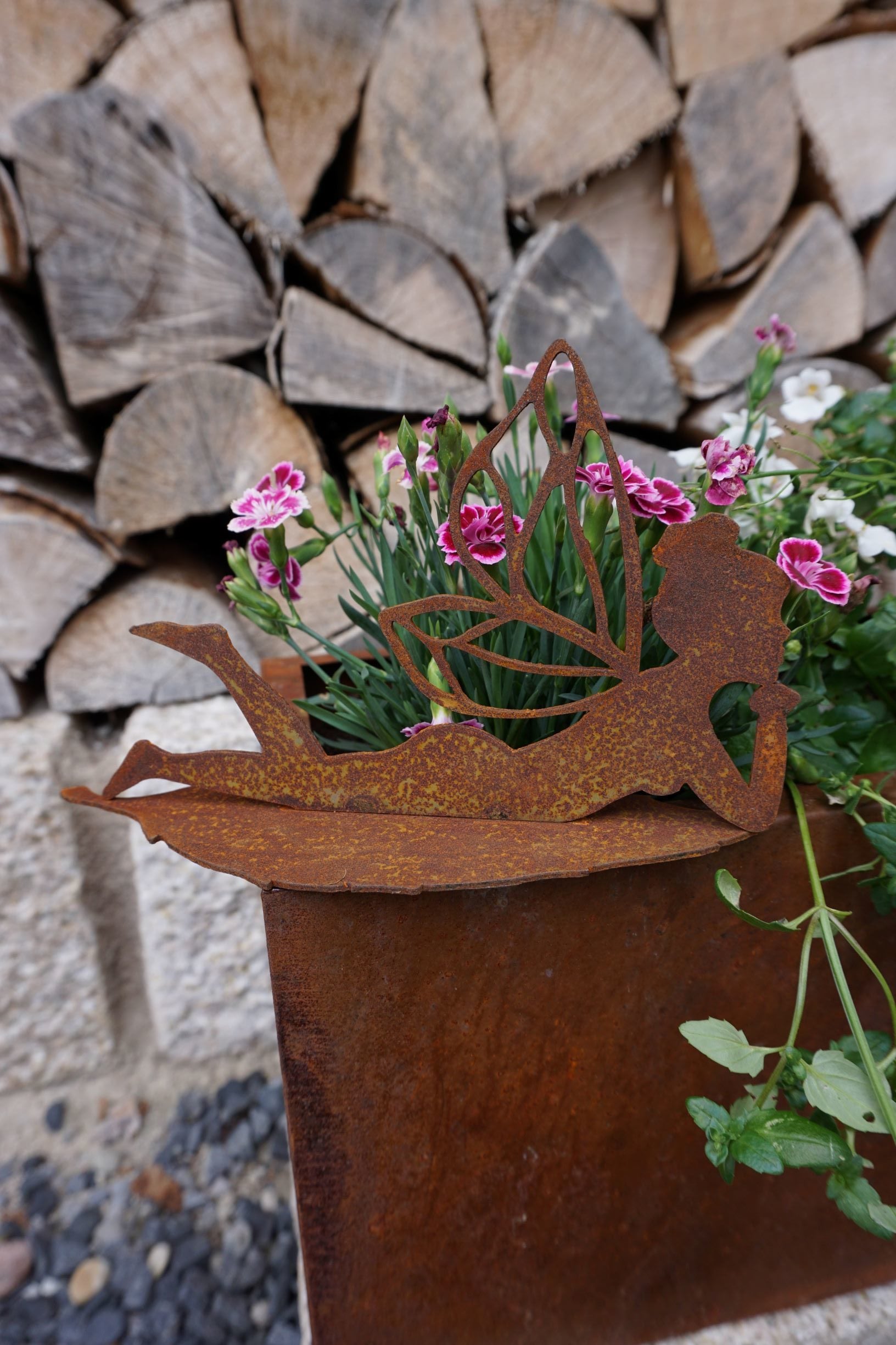 Fairy lying on a leaf