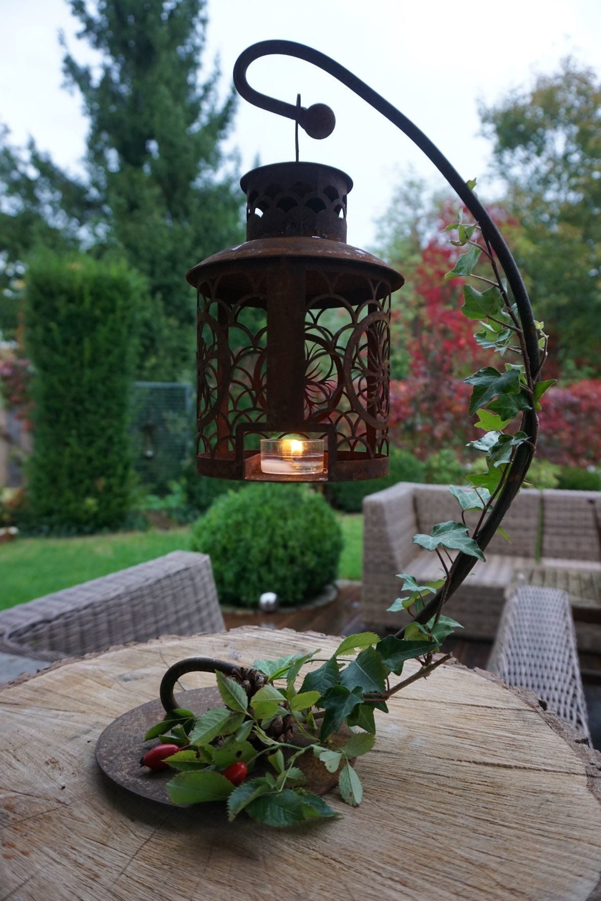 Filigree rust lantern