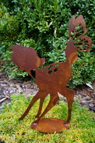 Fawn with butterfly