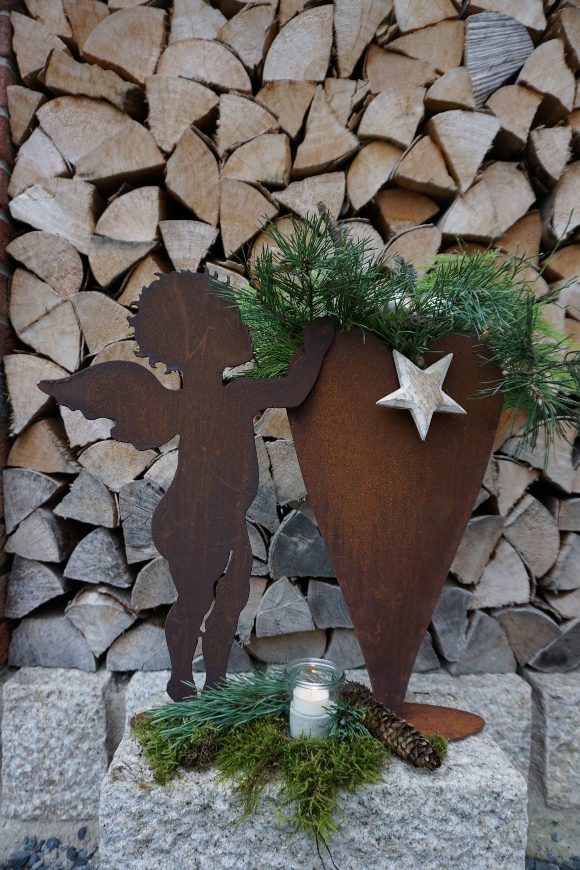 Engelchen mit Herz zum Befüllen