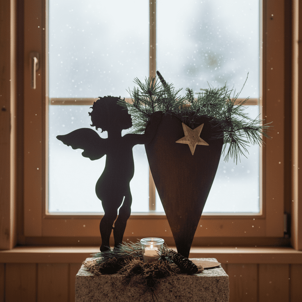Petit ange avec cœur à remplir