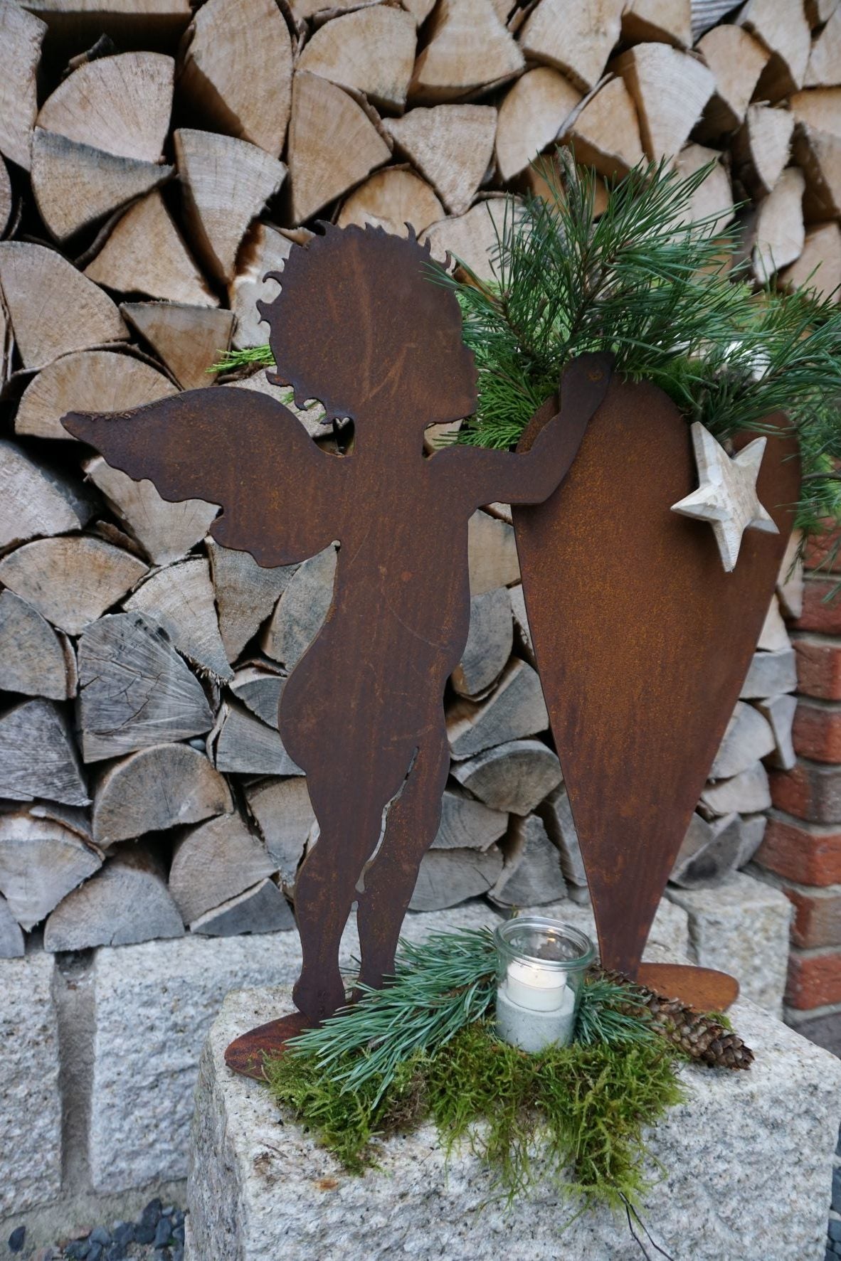 Engelchen mit Herz zum Befüllen