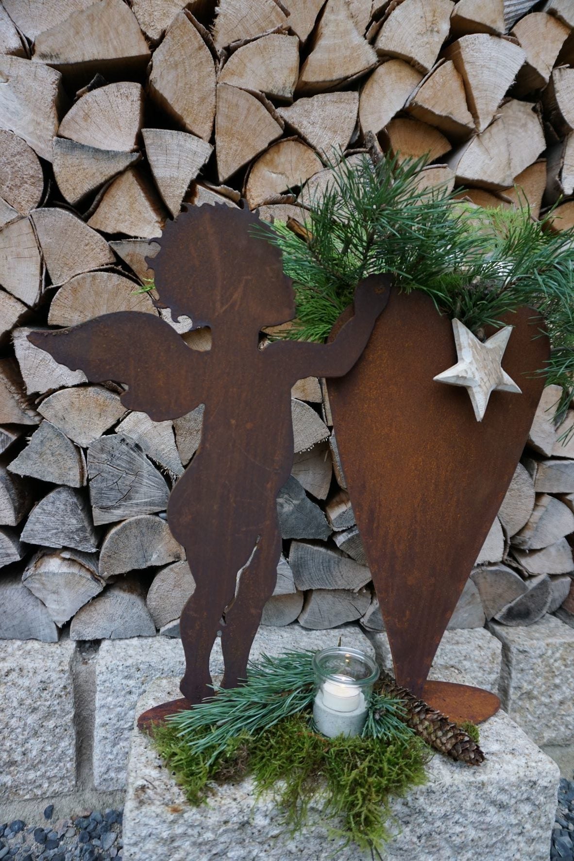 Engelchen mit Herz zum Befüllen