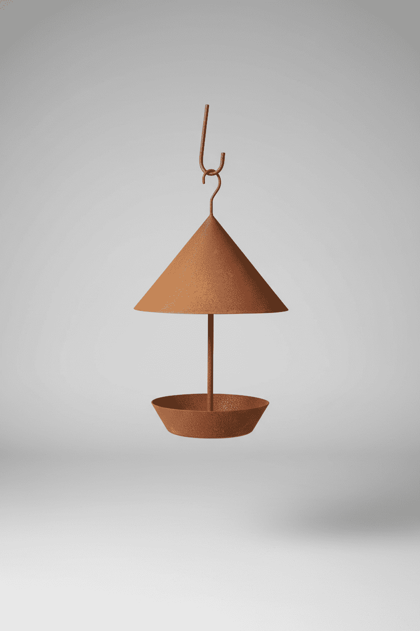 Mangeoire à oiseaux ronde avec pied