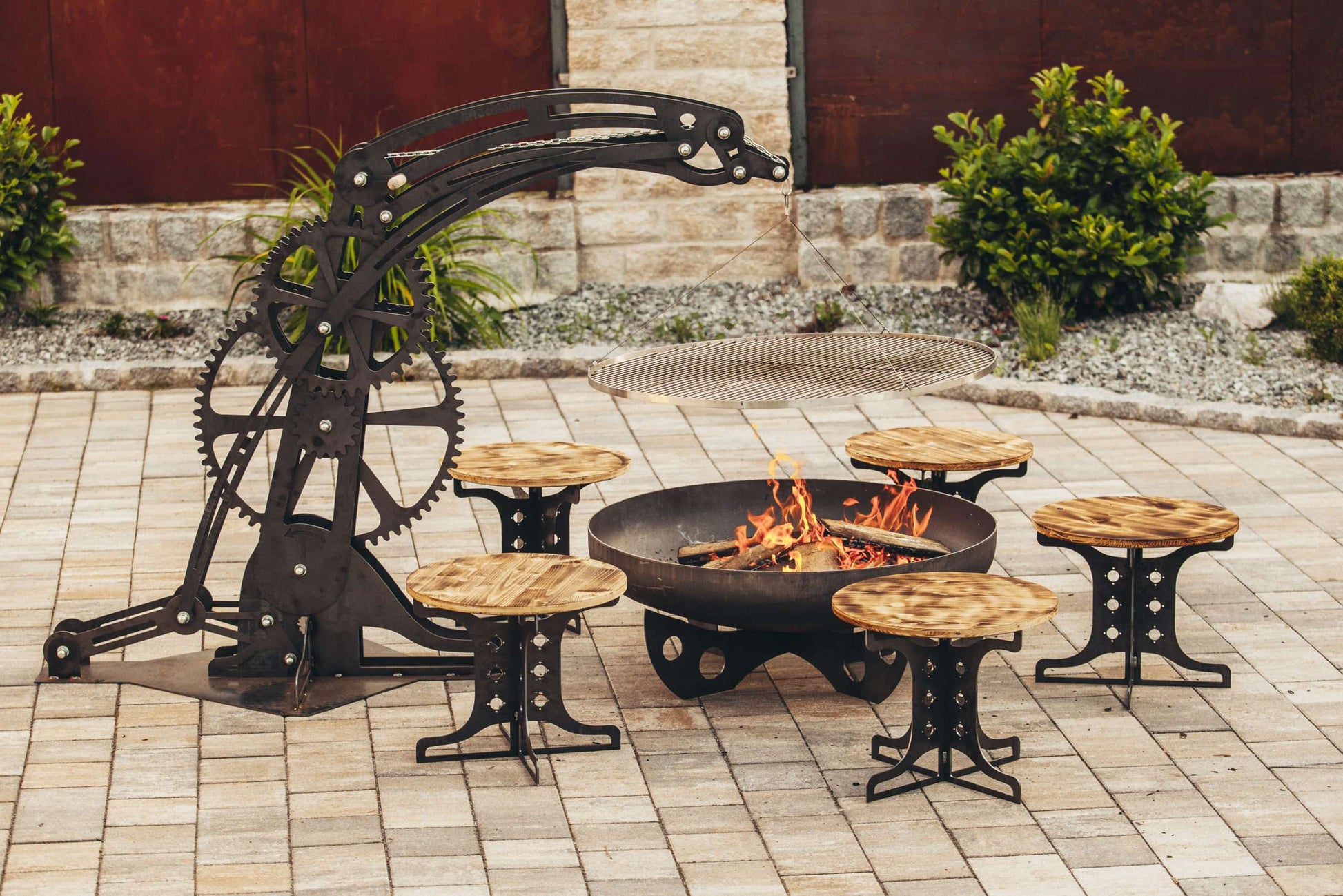 Fire pit and grill - Industrial -