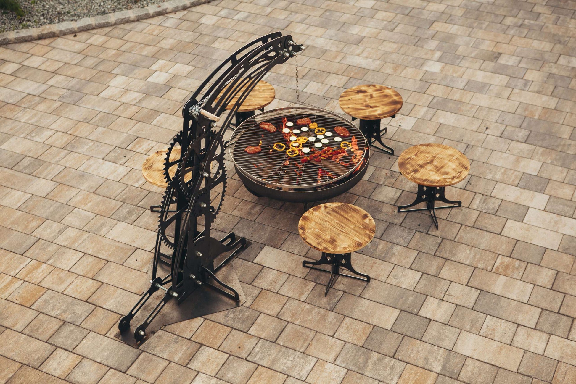 Fire pit and grill - Industrial -