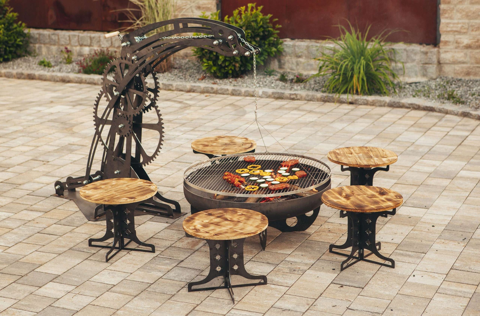Fire pit and grill - Industrial -