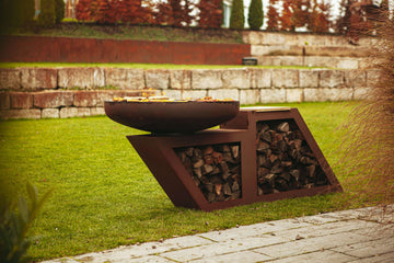 Barbecue au charbon de bois - Moderne - avec plancha