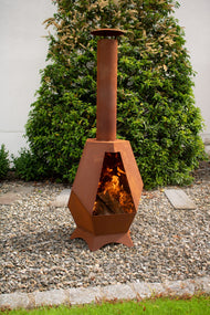 Feuerstelle Edelrost -Gartenkamin-