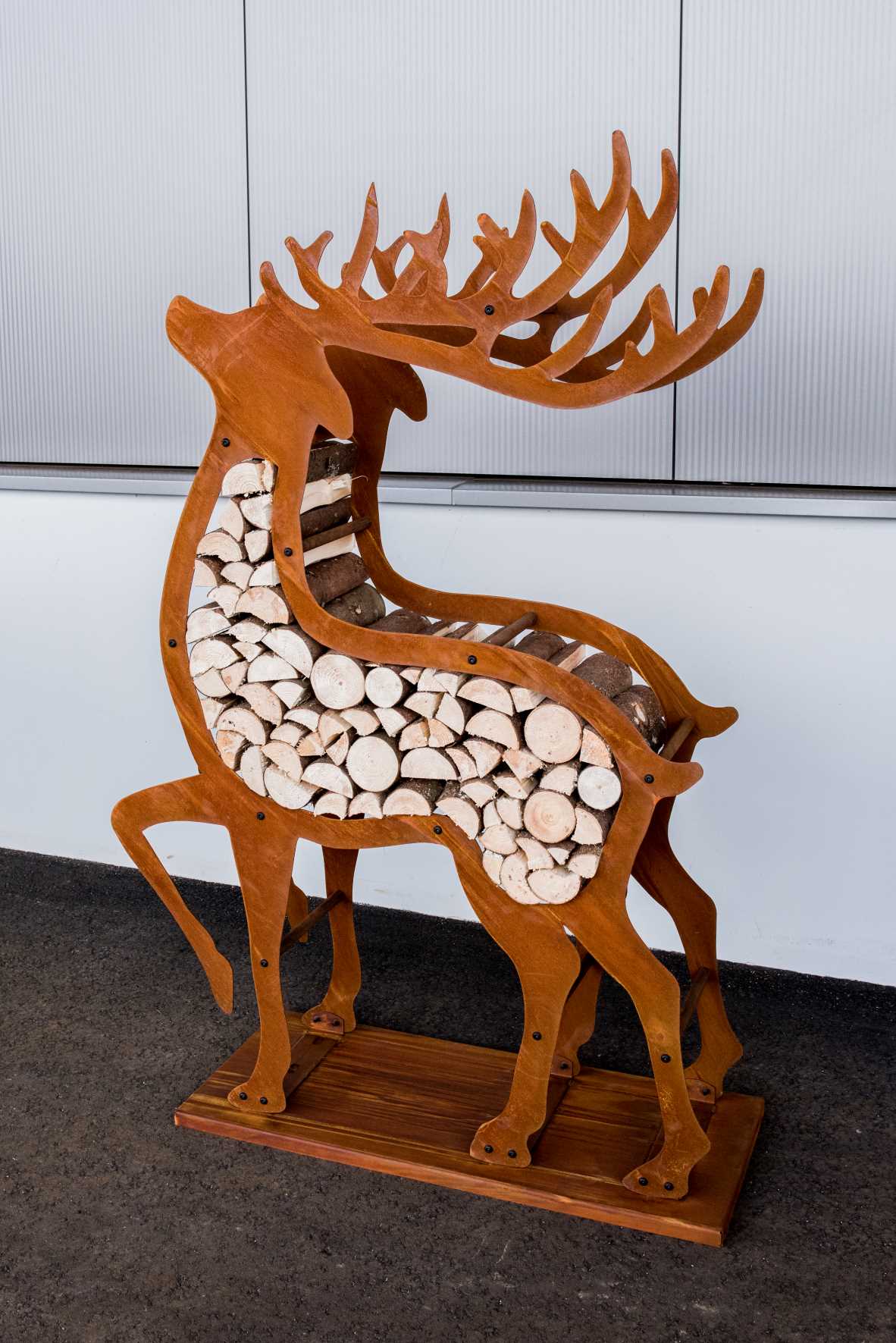 Hirsch Holzregal -1600-