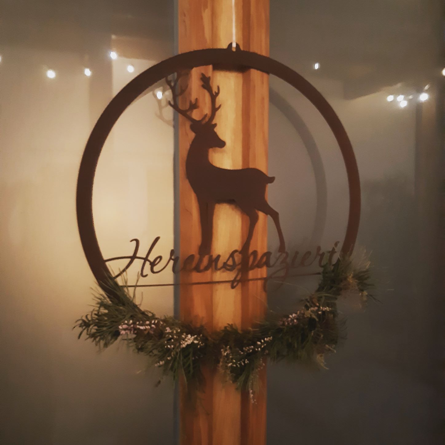 Rust Patina Sign Deer "Welcome In"