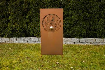 Écran d'intimité en acier Corten "Yin & Yang"
