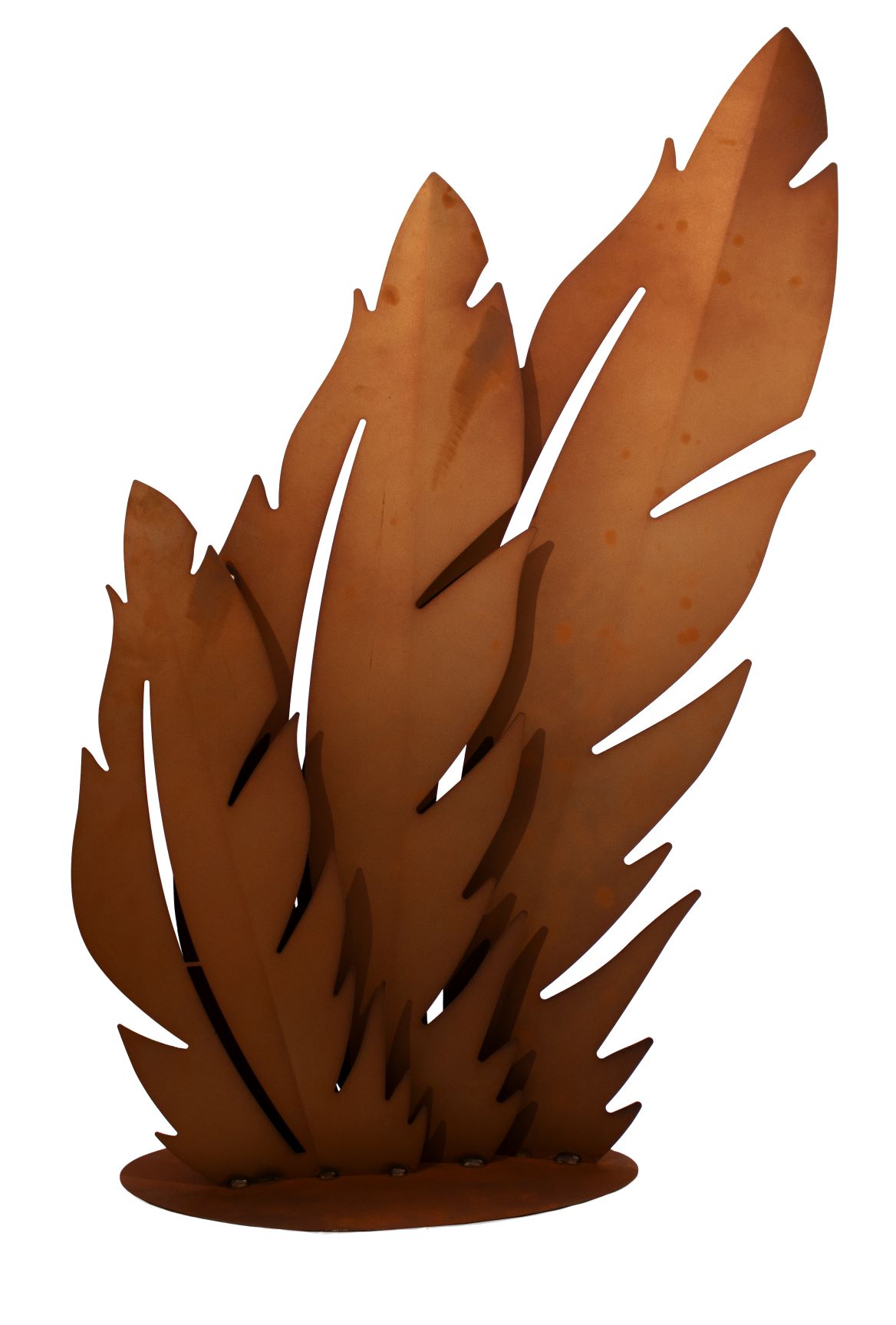 Sculpture en rouille noble - Plumes -