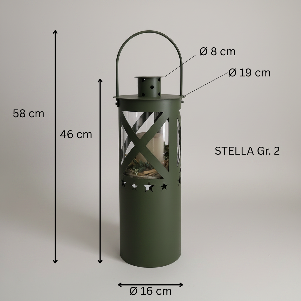 Laterne "Stella" olivegrün
