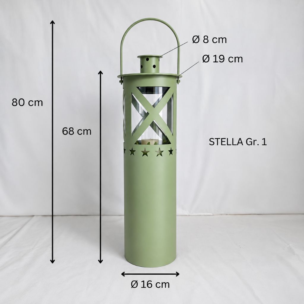Laterne "Stella" blassgrün