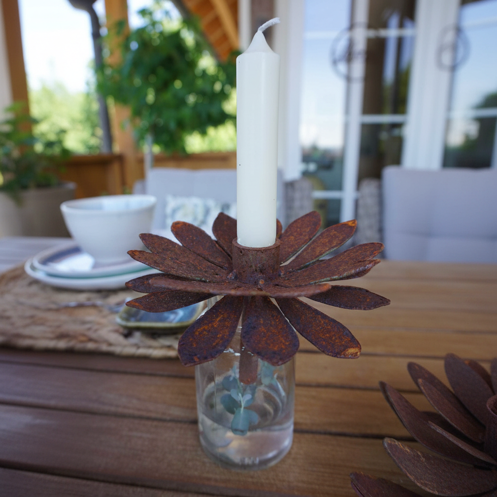 Flower for taper candles