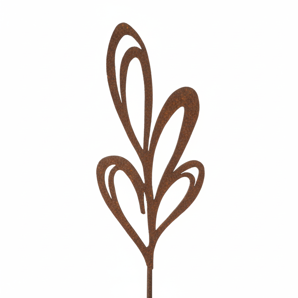 Plant Stick "Sketches" with Round Leaves H28