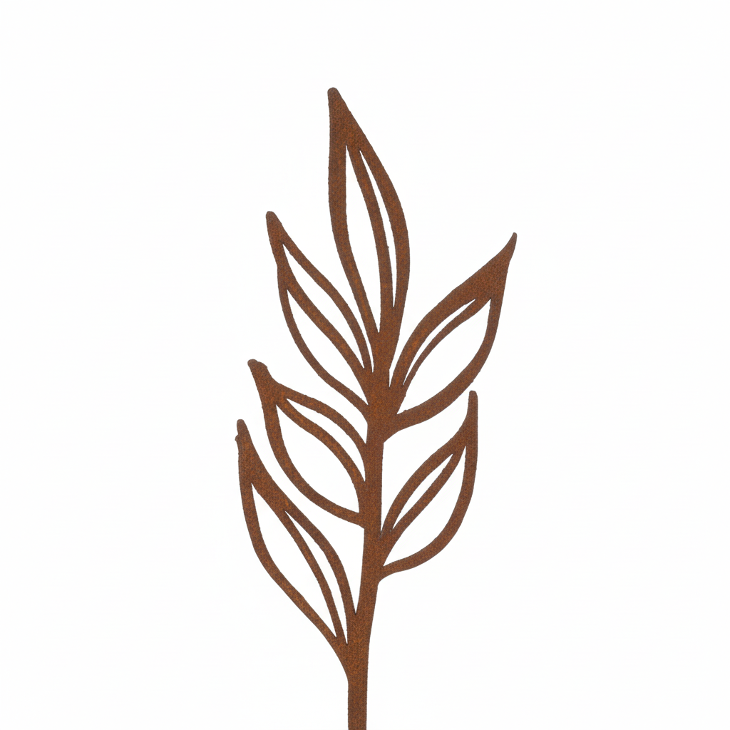 Topfstecker "Skizzen" mit spitzen Blättern H38