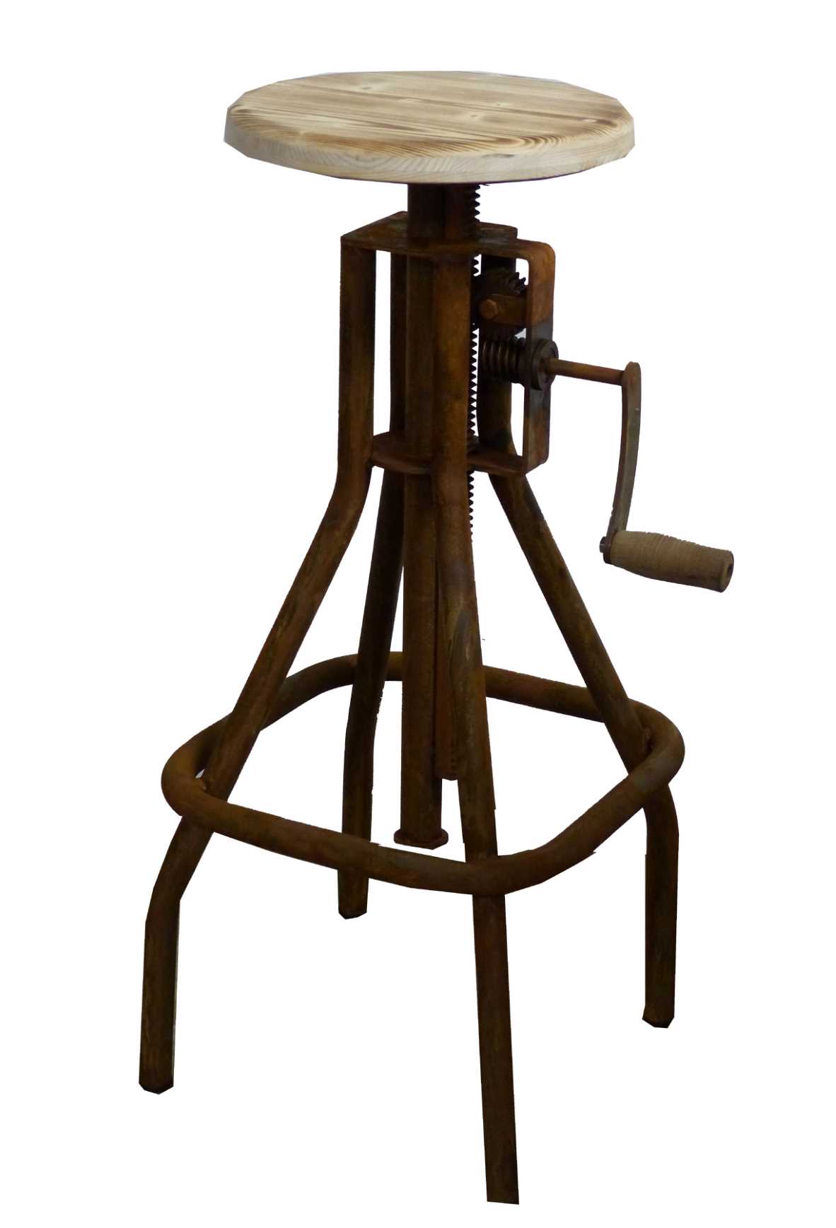 Tabouret de bar -Badeko- réglable en hauteur -Épicéa-
