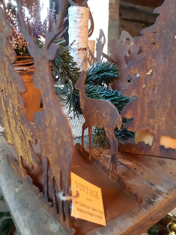 Teelichthalter mit Wild und Wald