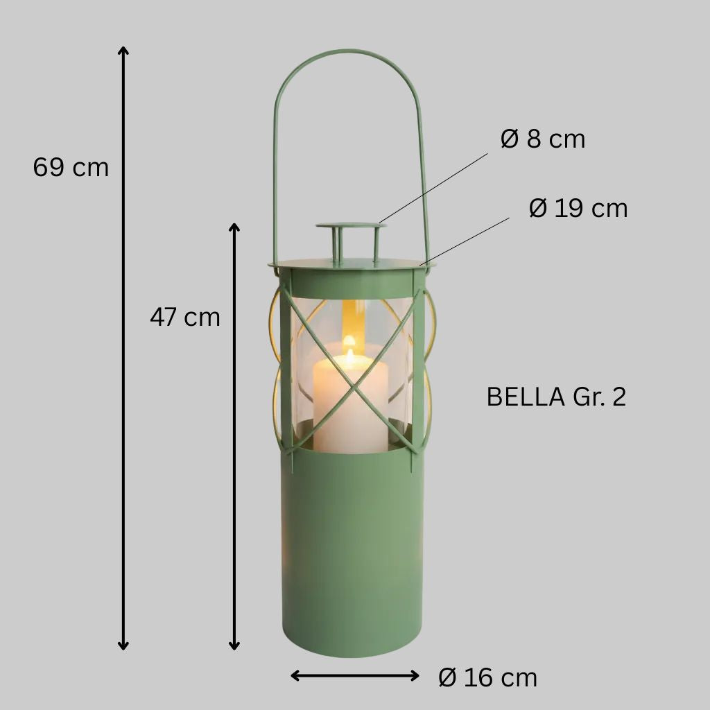 Laterne "Bella" blassgrün
