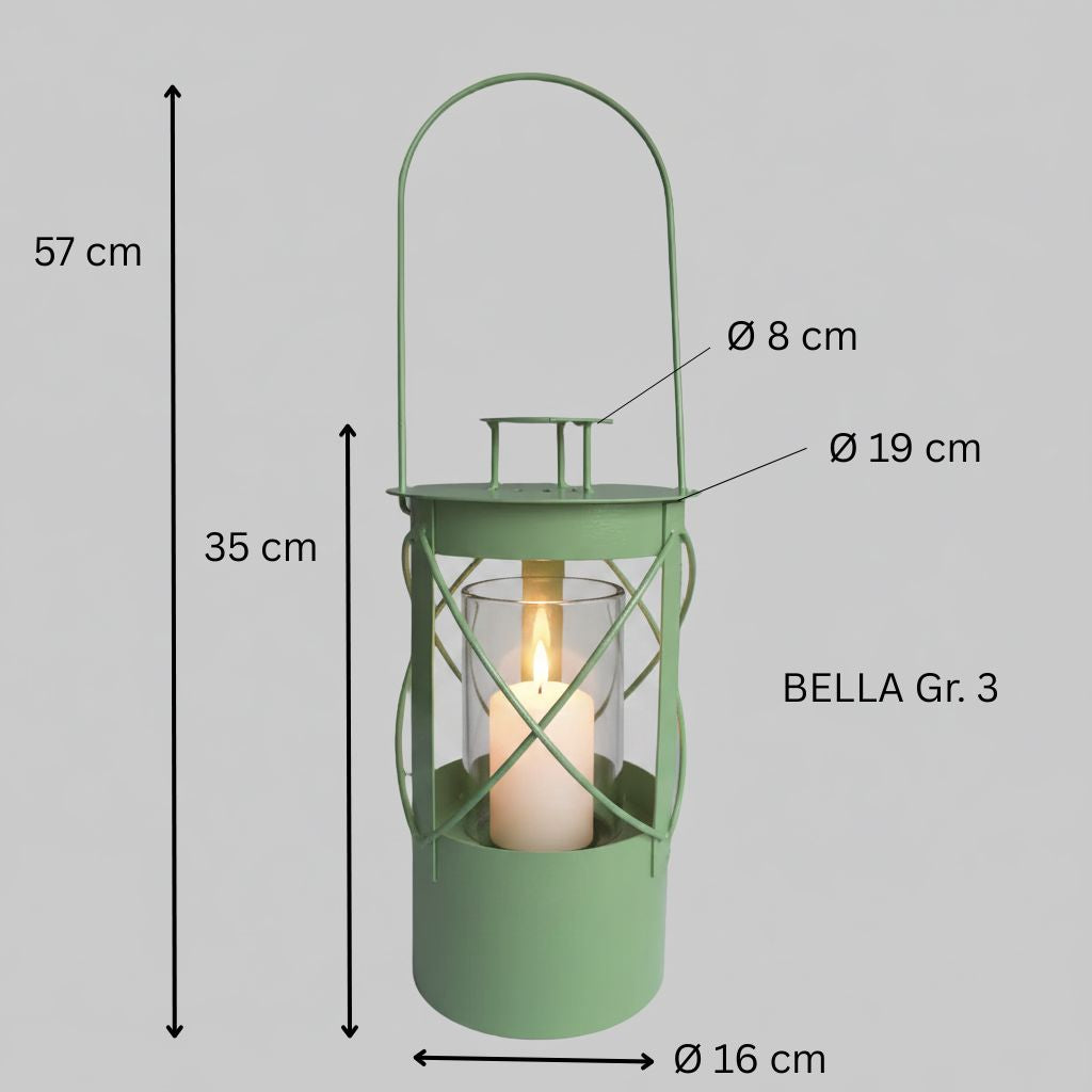 Laterne "Bella" blassgrün