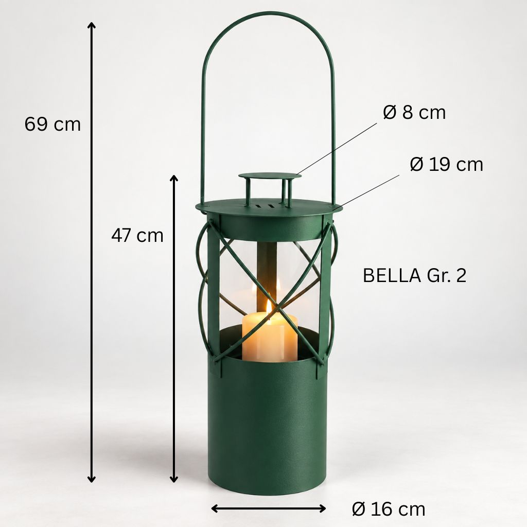 Laterne "Bella" moosgrün