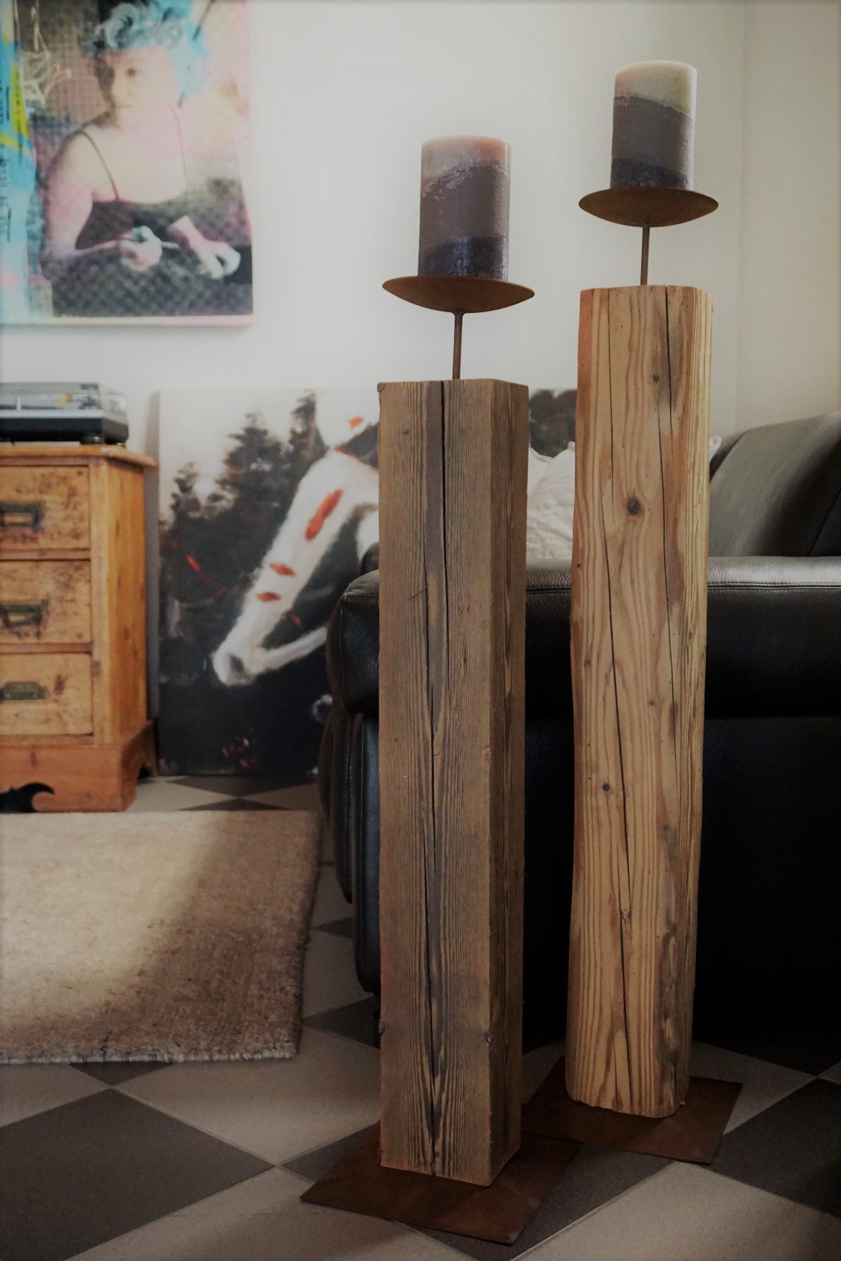 Holz-Kerzenständer