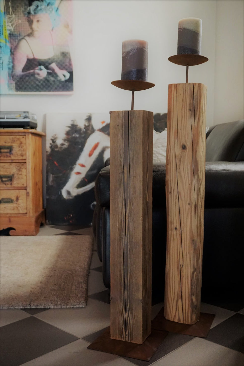 Wooden Candle Holder