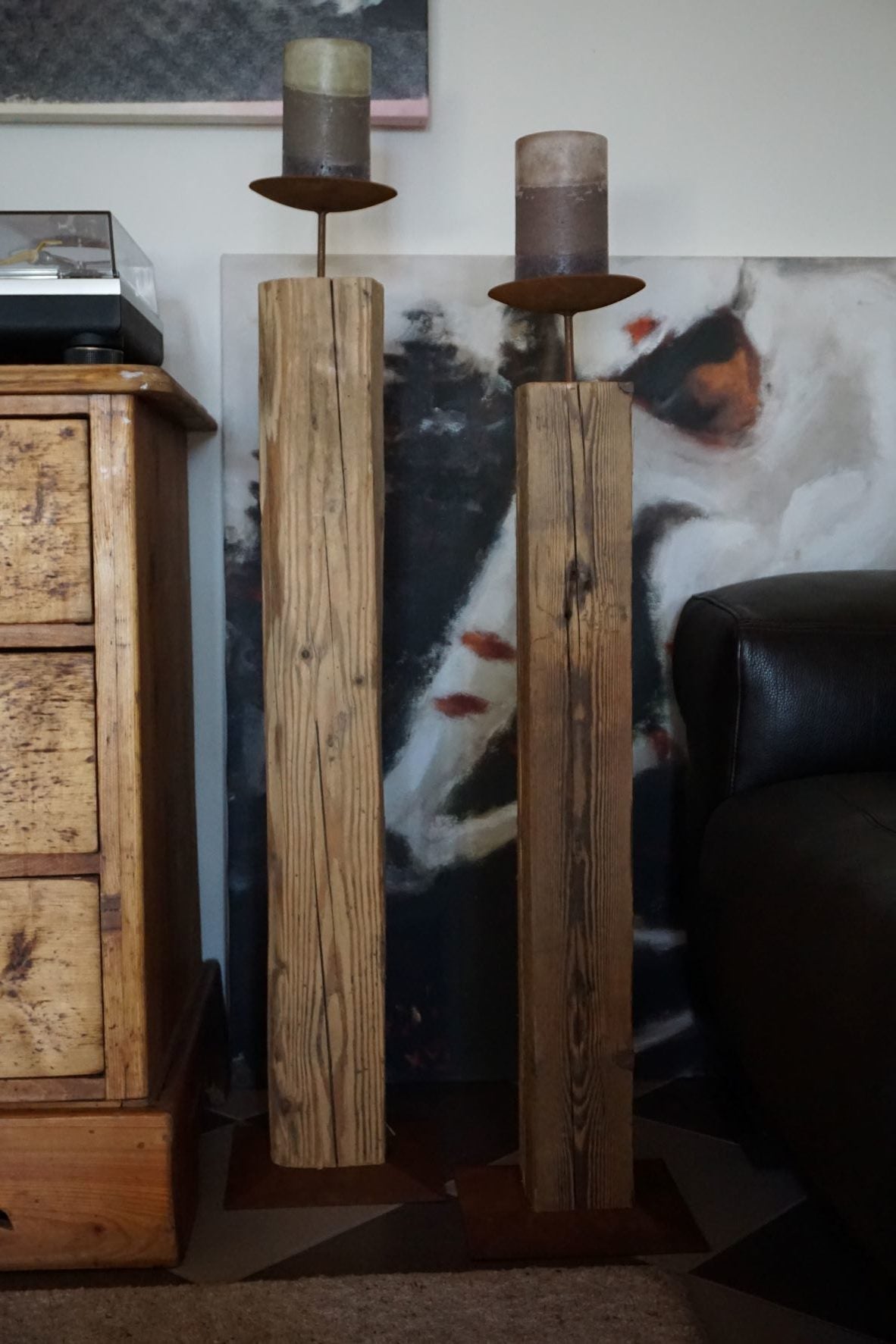 Holz-Kerzenständer